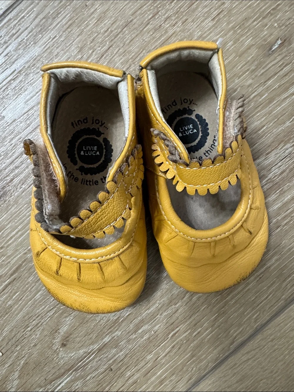 Livie & Luca Mustard Yellow Mary Jane Baby Shoes